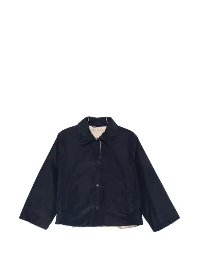 Weekend Max Mara Button-up Collared Jacket In Blue