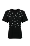 Weekend Max Mara Cabina Sequined T-shirt In Jersey In Black