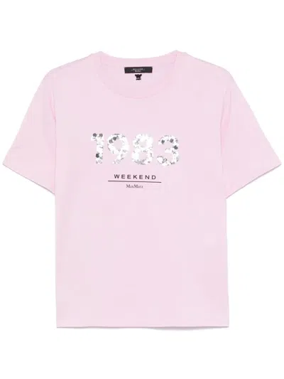 Weekend Max Mara Cabina T-shirt In Pink