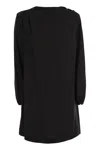 Weekend Max Mara Weekend Maxmara Cabina1234 Mini Dress In Shiny Satin Reverse Fabric In Black