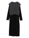 Weekend Max Mara Cable-knit Pleated Midi Dress In Black