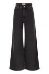 Weekend Max Mara Cactus1234 - Wide Leg Jeans In Cotton Denim In Black