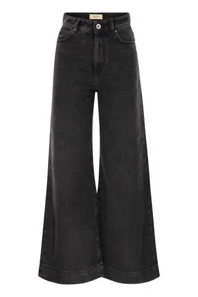 Weekend Max Mara Cactus1234 - Wide Leg Jeans In Cotton Denim In Black