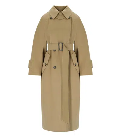 Weekend Max Mara Cadine Camel Belted Coat In Brown