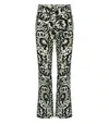 Weekend Max Mara Printed Trousers With Pockets And Belt Loops In Black