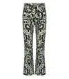Weekend Max Mara Printed Trousers With Pockets And Belt Loops In Black