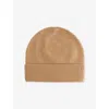 Weekend Max Mara Omens Camel Caimanonew Brand-patch Cashmere Beanie In Brown