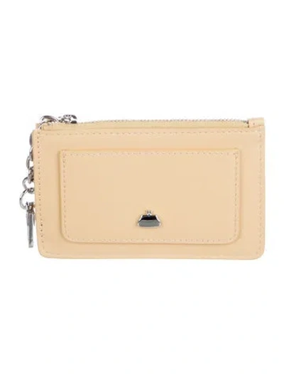 Pre-owned Weekend Max Mara Calfskin Wallet In Yellow