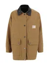 Weekend Max Mara Camel Cotton Canvas Jacket In Brown