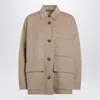 Weekend Max Mara Folk Oversized Wool Jacket In Nude
