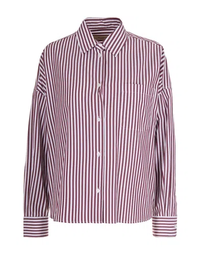 Weekend Max Mara Camicia Daureo Bordeaux In Burgundy