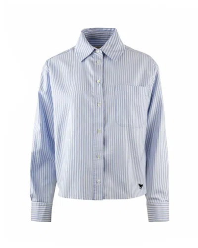 Weekend Max Mara Camicia Nuoro Azzurra A Righe In Blue