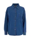 Weekend Max Mara Camicia Oversize Medium Blue In Blue