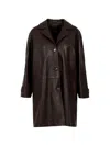 Weekend Max Mara Camino Buttoned Coat In Brown