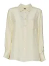 Weekend Max Mara Long Sleeve Collared Button Down Top In Neutral