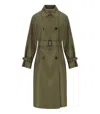 Weekend Max Mara Canasta Kaki Trench In Green