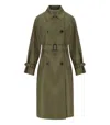 Weekend Max Mara Canasta Kaki Trench In Green