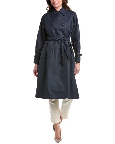 Weekend Max Mara Canasta Raincoat In Blue