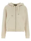Weekend Max Mara Hooded Sweatshirt With Front Pockets And Ribbed Cuffs In Gray