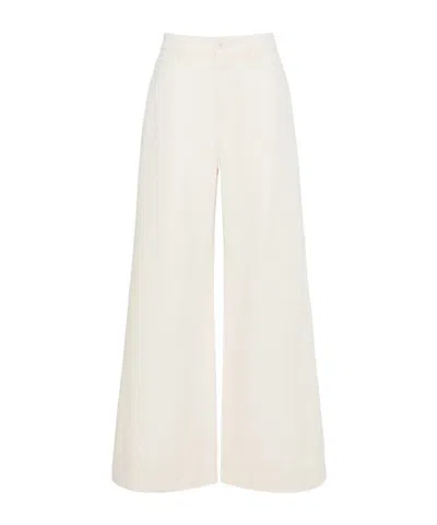 Weekend Max Mara Wide Leg Jeans In White