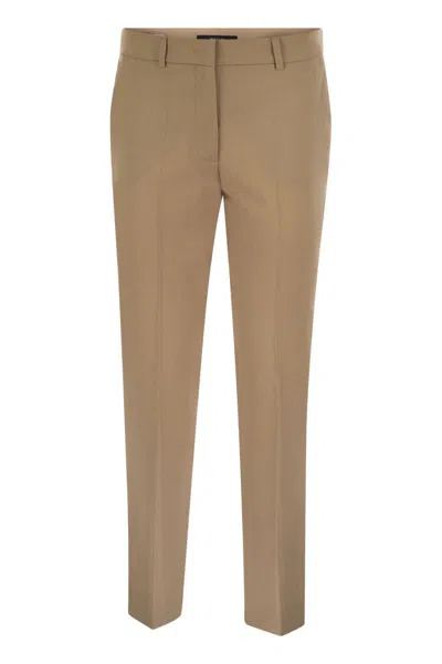 Weekend Max Mara Canon - Wool Cigarette Trousers In Beige