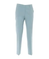 Weekend Max Mara Double Viscose Canvas Trousers In Blue
