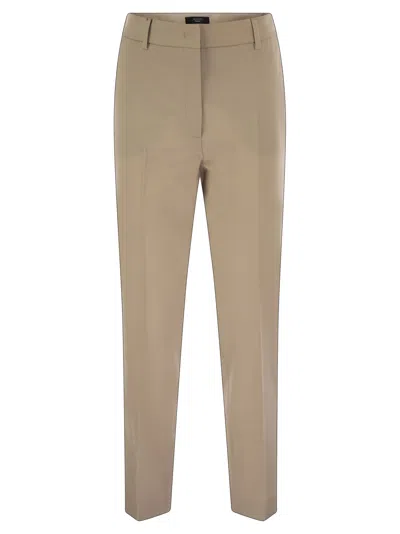 Weekend Max Mara Canon - Wool Cigarette Trousers In Beige