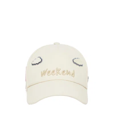 Weekend Max Mara Canvas Baseball Cap In White