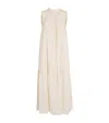 Weekend Max Mara Canvas Pleat-neck Maxi Dress