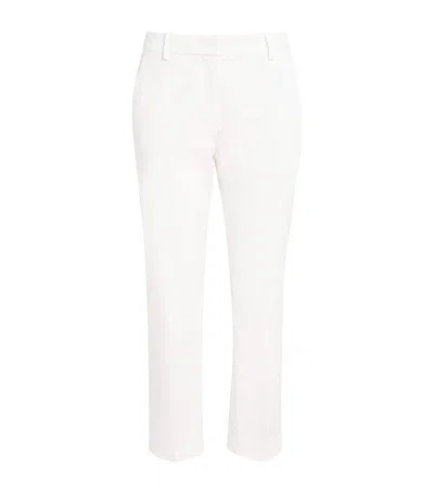 Weekend Max Mara Canvas Straight-fit Trousers In White