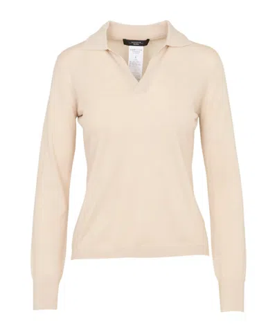Weekend Max Mara Cappa Knitted Polo Shirt In Brown