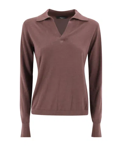 WEEKEND MAX MARA WEEKEND MAX MARA CAPPA KNITTED POLO SHIRT