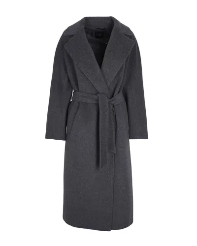 WEEKEND MAX MARA CAPPOTTO LUNGO IN LANA E ALPACA GRIGIO MEDIO