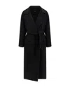 Weekend Max Mara Cappotto Lungo In Lana E Alpaca Nero In Black