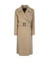 Weekend Max Mara Manu Belted Wool Trench Coat In 065