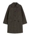 Weekend Max Mara Pitone Tweed Virgin Wool Coat In Gray