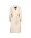 Weekend Max Mara Omens Ivory Resina Notch-lapels Wool Coat In Neutral