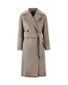 Weekend Max Mara Cappotto Resina Marrone In Gray