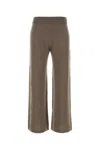 Weekend Max Mara Cappuccino Wool Blend Tennis Pant In Brown