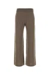 Weekend Max Mara Cappuccino Wool Blend Tennis Pant In Brown