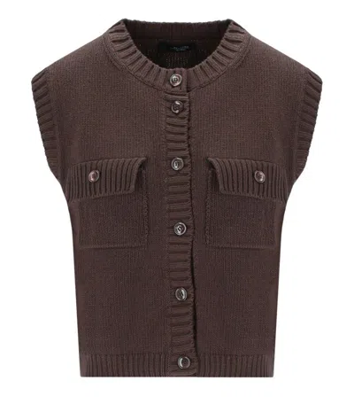Weekend Max Mara Caprara Brown Knitted Vest