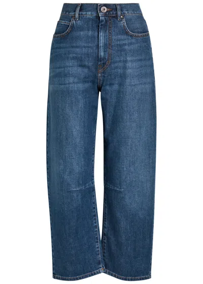 Weekend Max Mara Caprile Barrel-leg Jeans In Blue