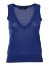 Weekend Max Mara Coordinated Blue Knitwear In Blue
