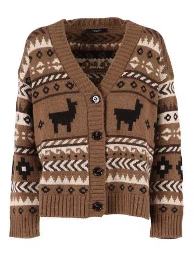 Weekend Max Mara Cardigan In Brown