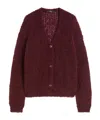 Weekend Max Mara Cardigan In Mohair In Burgundy