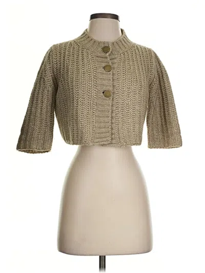 Pre-owned Weekend Max Mara Cardigan Sweater In Tan