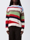 Weekend Max Mara Striped Crew Neck Knit Sweater In Multi