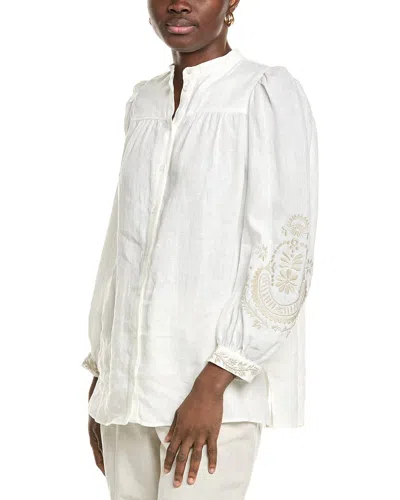 Weekend Max Mara Carina Linen Blouse In White