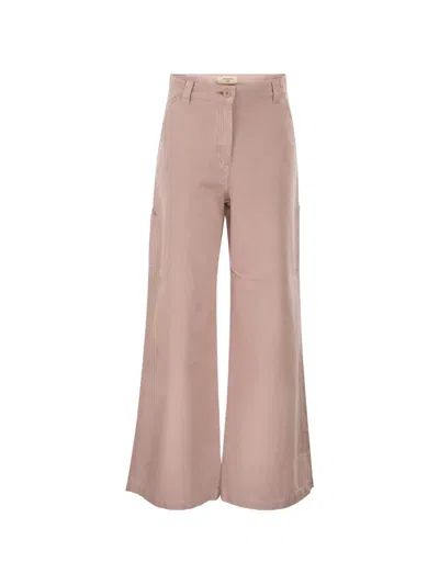 Weekend Max Mara Carpenter Wide-leg Trousers In Brown