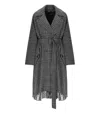 Weekend Max Mara Carpi Grey Belted Coat In Black